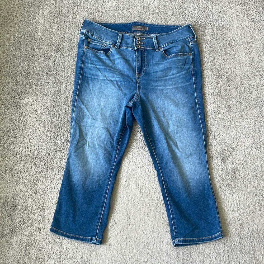 EC Torrid Medium Wash Crop Jeggings - Size 16